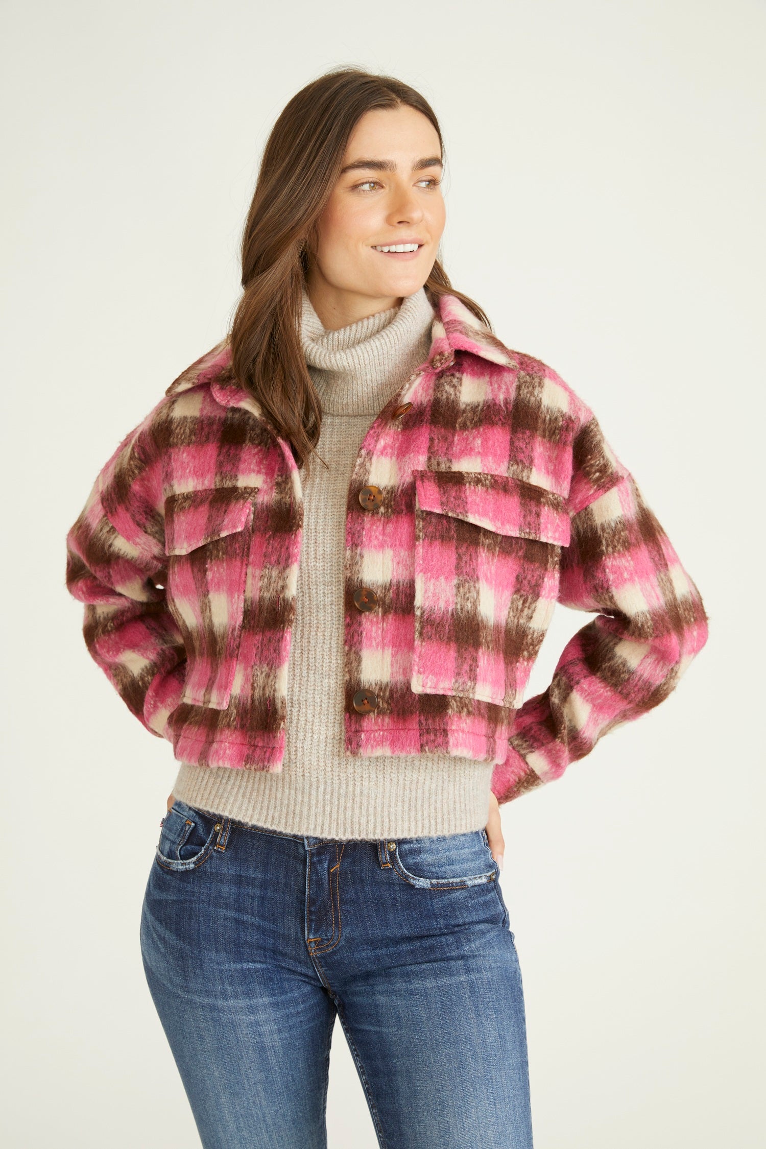 Cropped Plaid Shacket