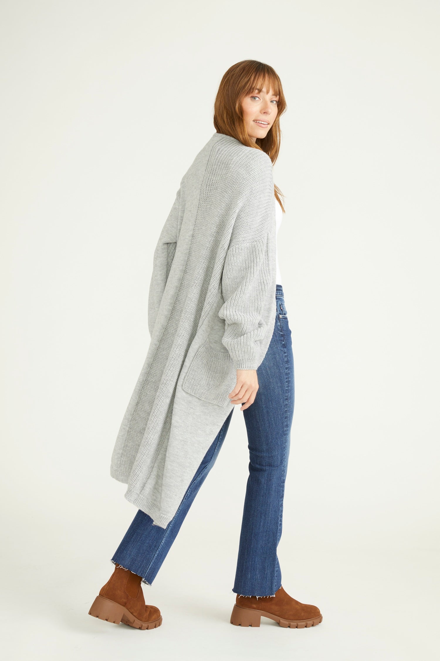 Rib Long Cardigan